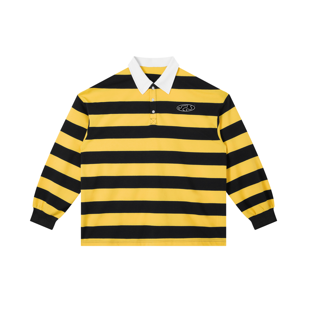 Stripe Polo Shirt Yellow and Blue
