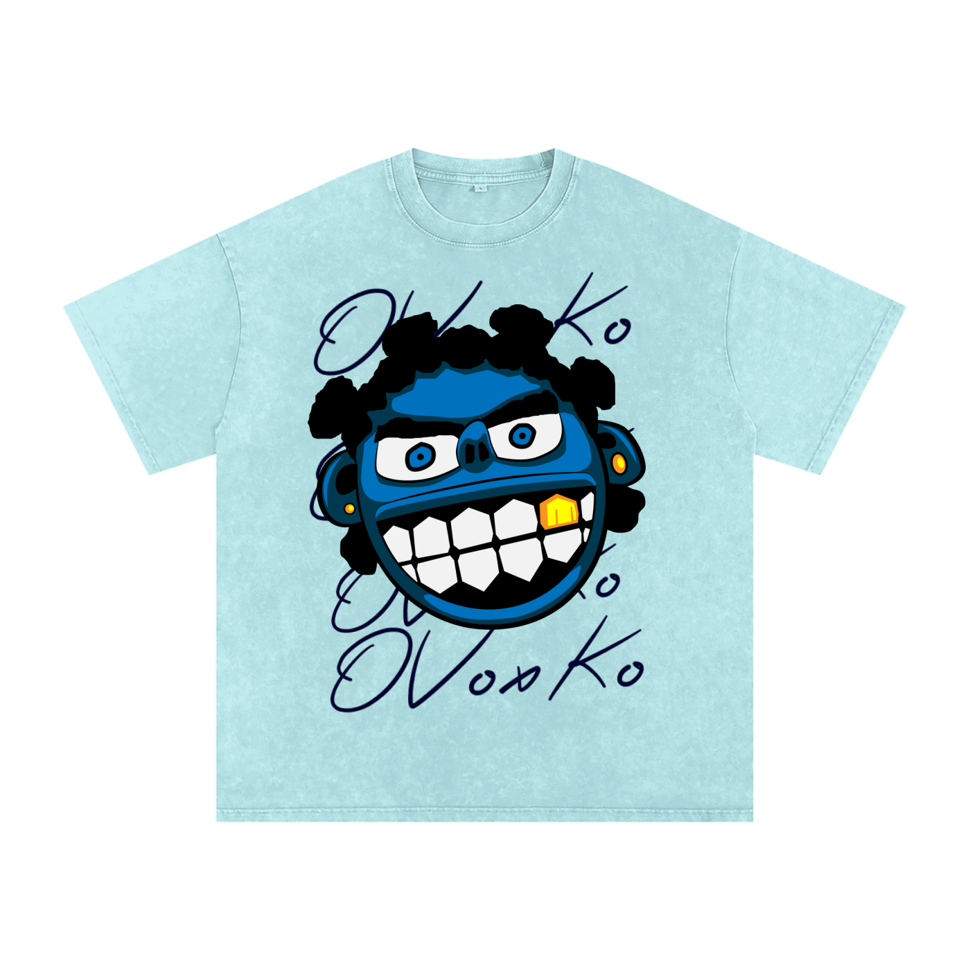 Snow Washed Oversized Cotton T-Shirt