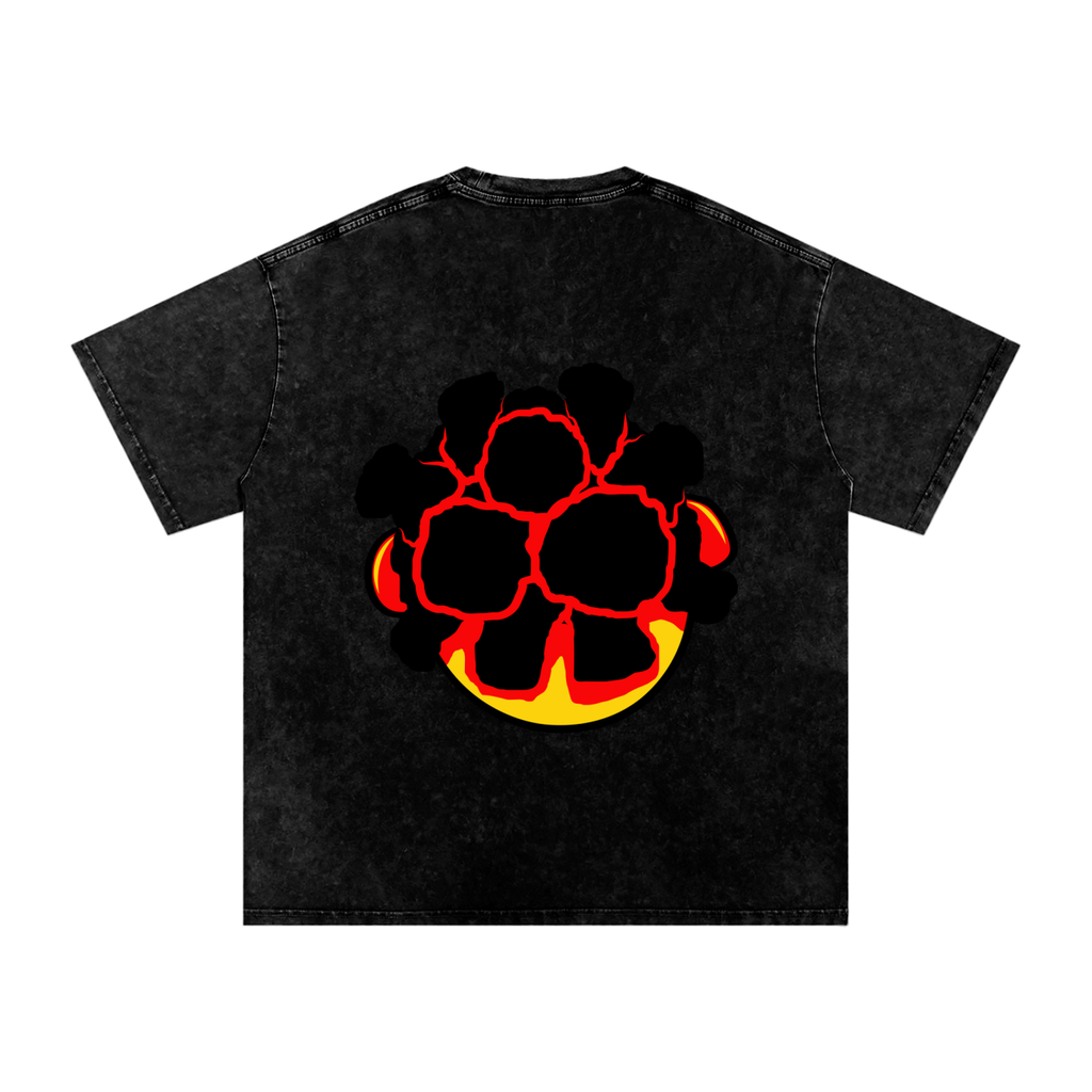 Snow Washed Oversized Cotton T-Shirt