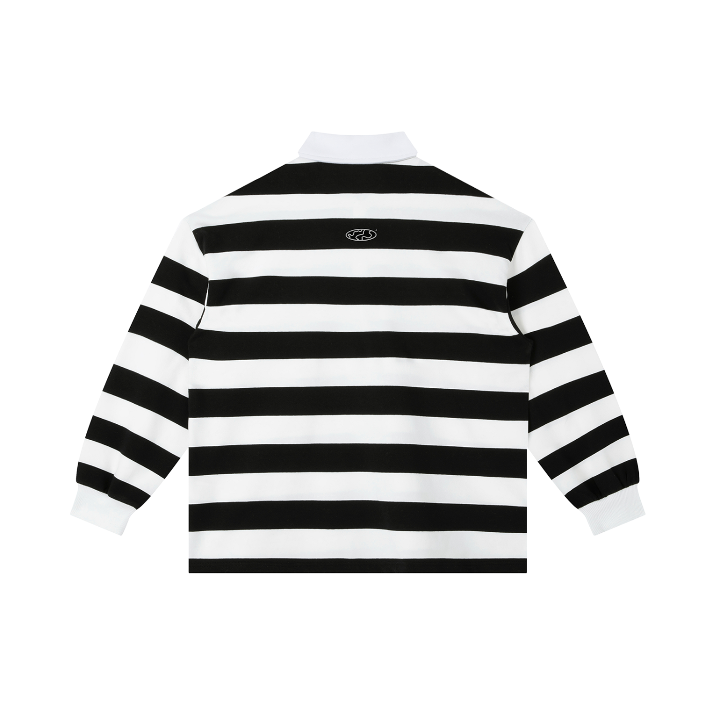 Stripe Polo Shirt: Black and White