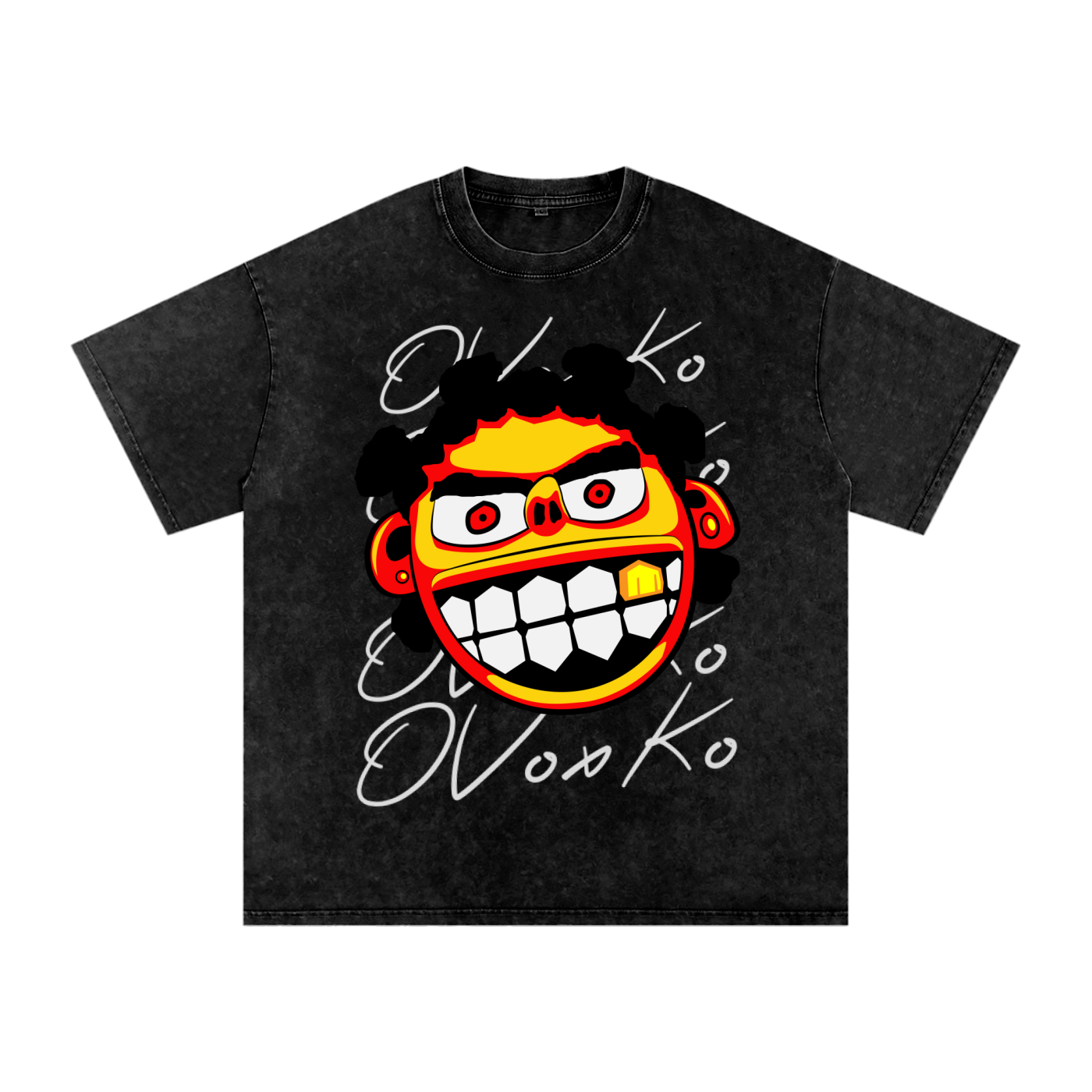 Snow Washed Oversized Cotton T-Shirt