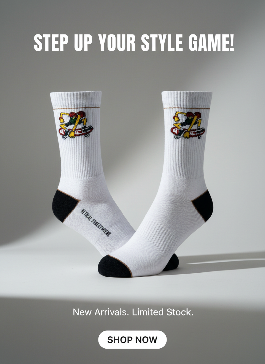 White Skate Socks