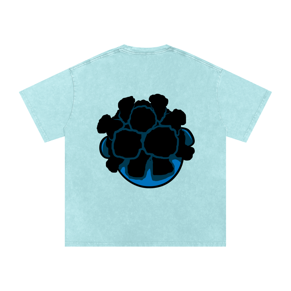 Snow Washed Oversized Cotton T-Shirt