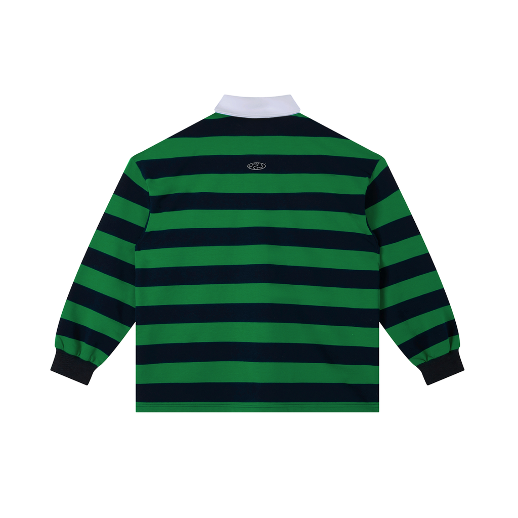 Stripe Polo Shirt: Black and White