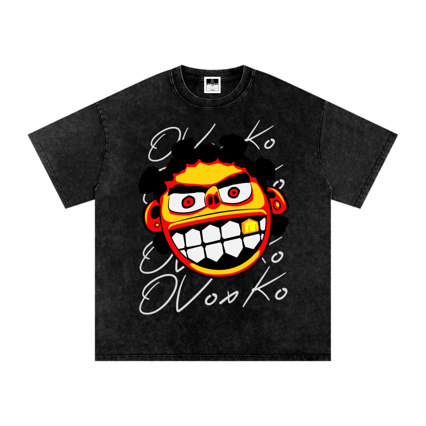 Snow Washed Oversized Cotton T-Shirt