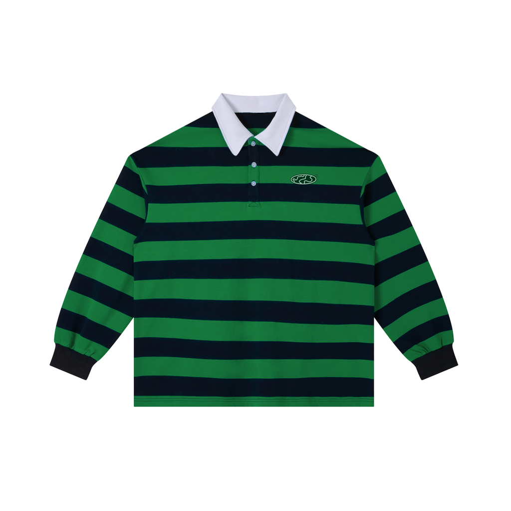 Stripe Polo Shirt: Black and White
